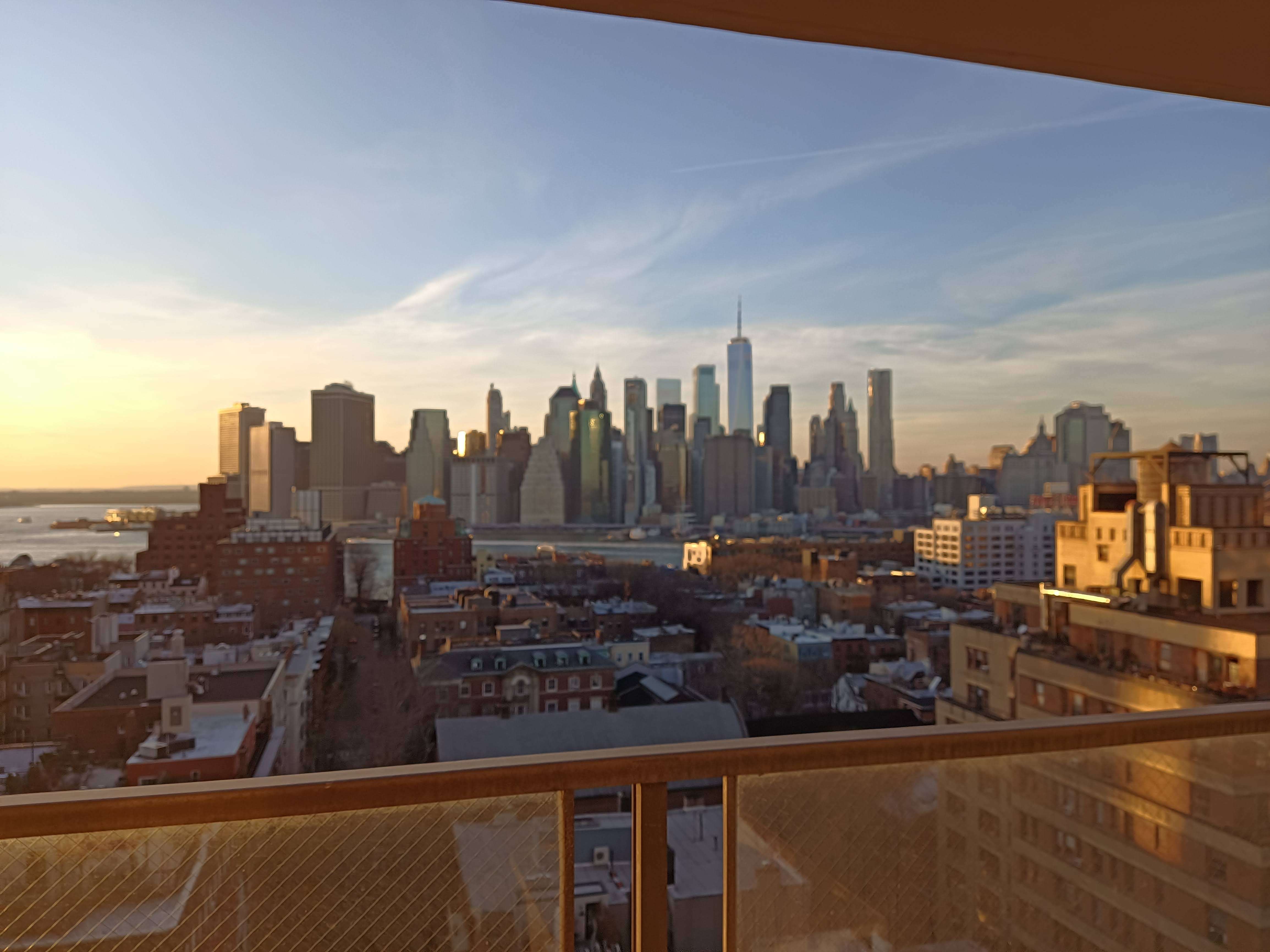 New York City skyline viewed from a completed project